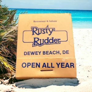 Vintage RUSTY RUDDER Dewey Beach Delaware  Matchbook
